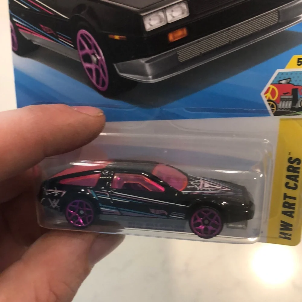DMC DeLorean Toy Car - Black and Pink